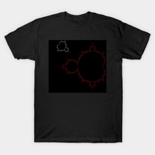 Mandelbrot Set Fractal Simple I red/black T-Shirt